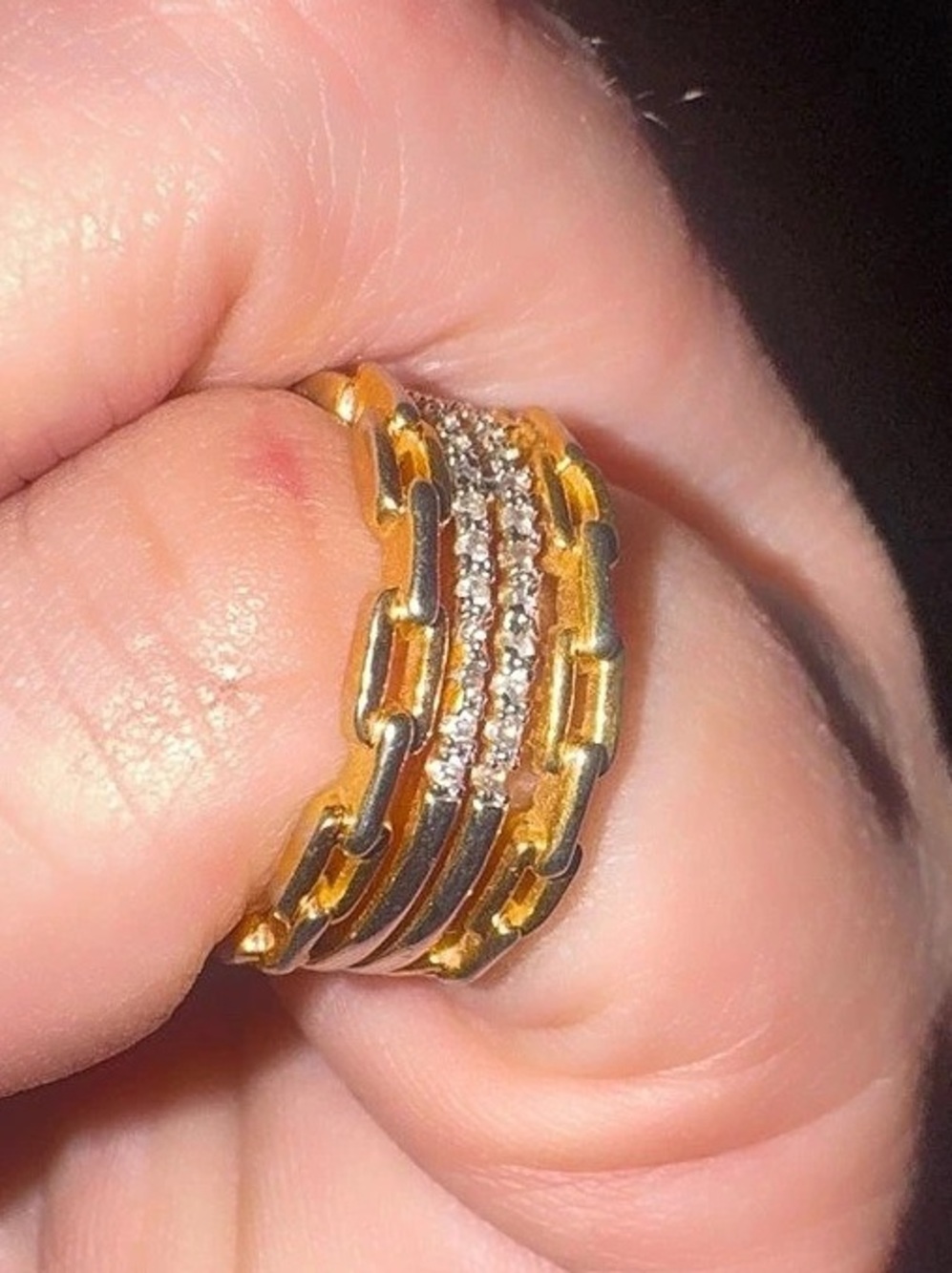 Gold-Tone Multi-Band Ring Like New